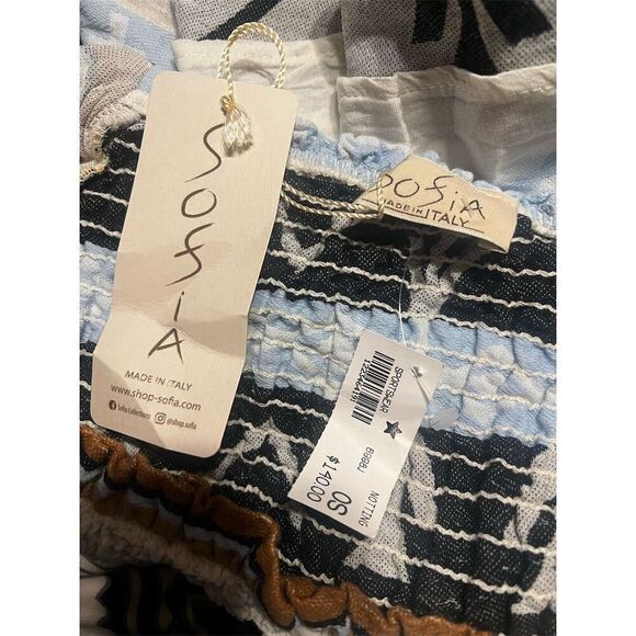 Sofia Italian Cotton 2pc top & skirt Multicolor OSFM $260 - Picture 14 of 16